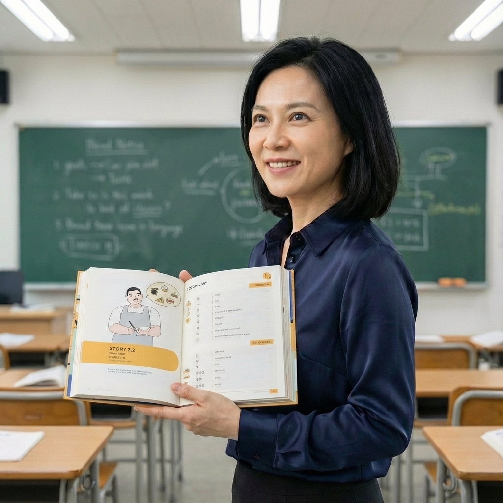 Happy student learning Chinese with SimplyChina